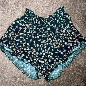 COPY - Nastya Nass Flora Garden Emerald/Navy Shorts